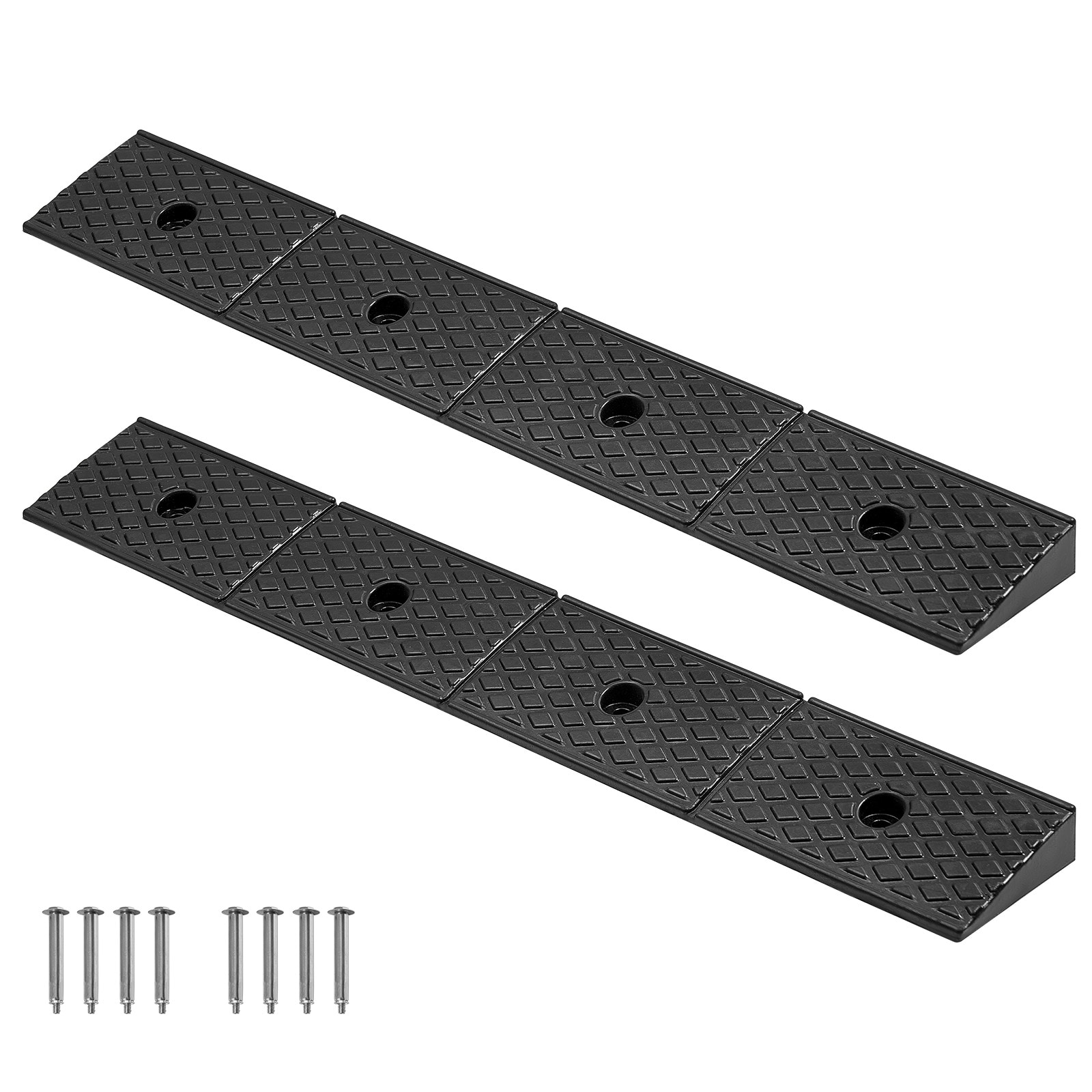 Heavy Duty Rubber Curb Ramp For Wheelchairs And Motorcycles 2 Pack_voghion.com